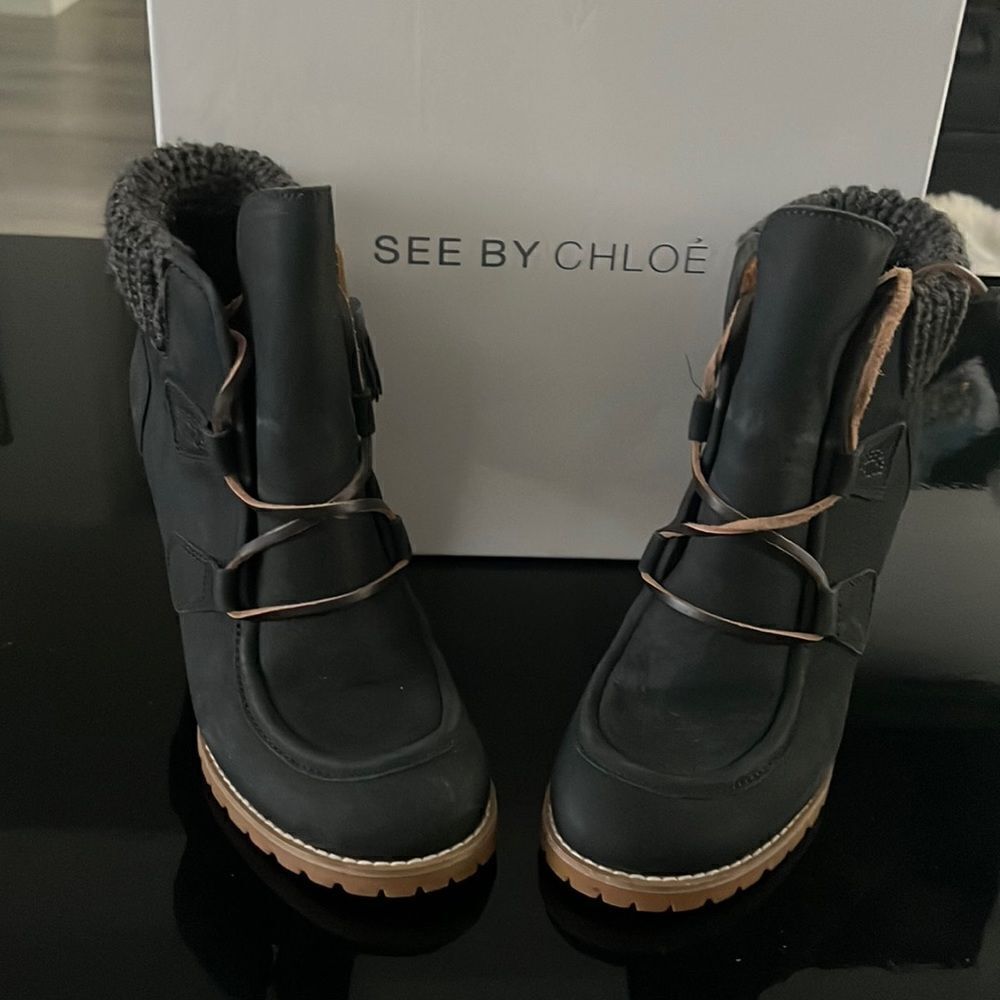 SEE By Chloe leather ankle boots 38